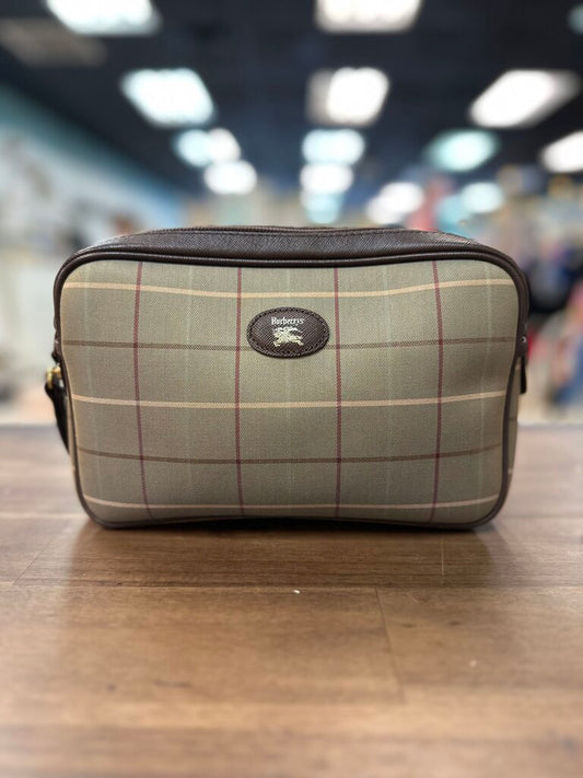 Burberry Nova Check Clutch Bag Canvas and Leather