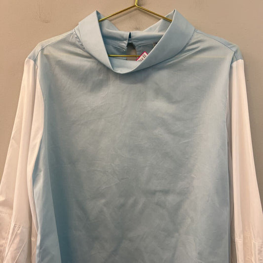 Harshman Blue/ White Perry Tunic Long Sleeve Top Large