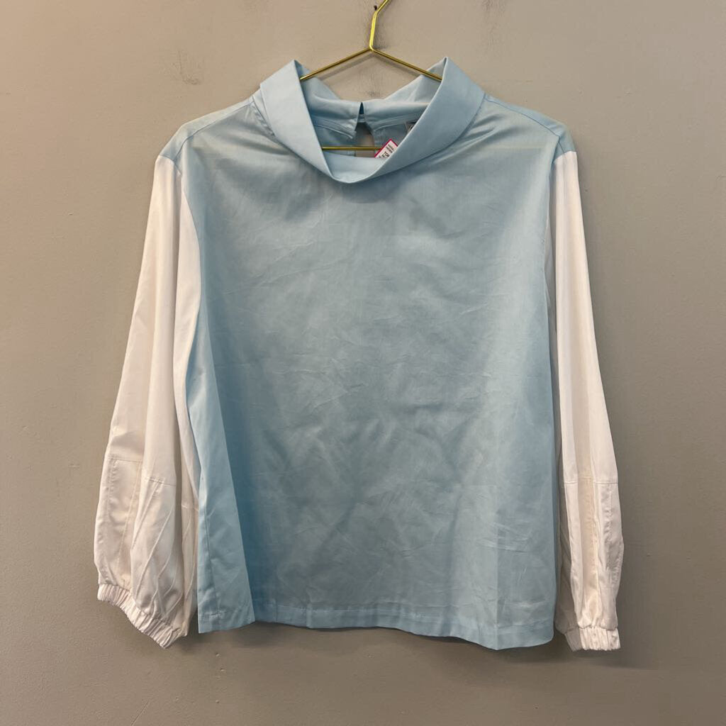 Harshman Blue/ White Perry Tunic Long Sleeve Top Large