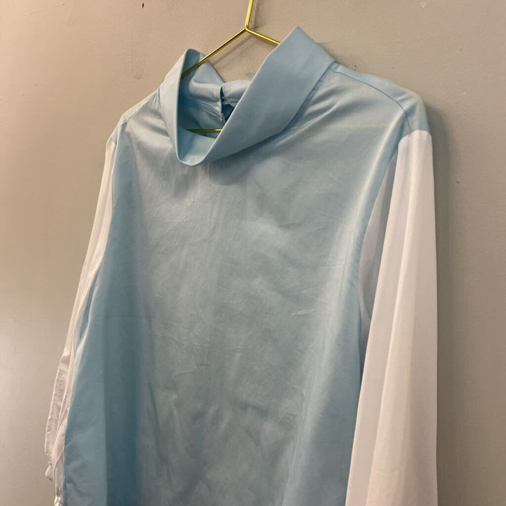 Harshman Blue/ White Perry Tunic Long Sleeve Top Large