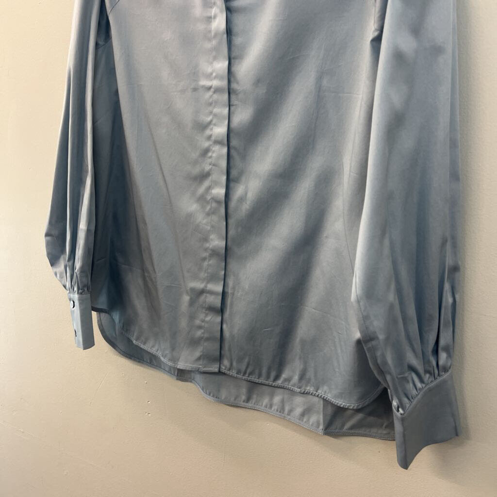 Harshman Blue Long Sleeve Button Down Top Medium