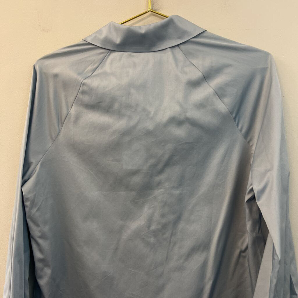 Harshman Blue Long Sleeve Button Down Top Medium
