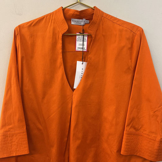 Harshman Orange Long Sleeve Spirea Top Large