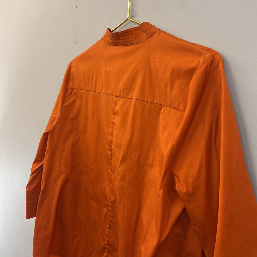 Harshman Orange Long Sleeve Spirea Top Large