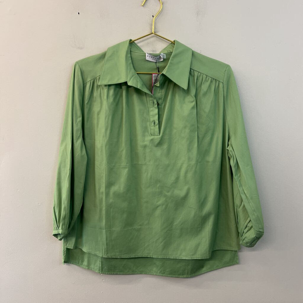 Harshman Green Long Sleeve Delano Top Medium