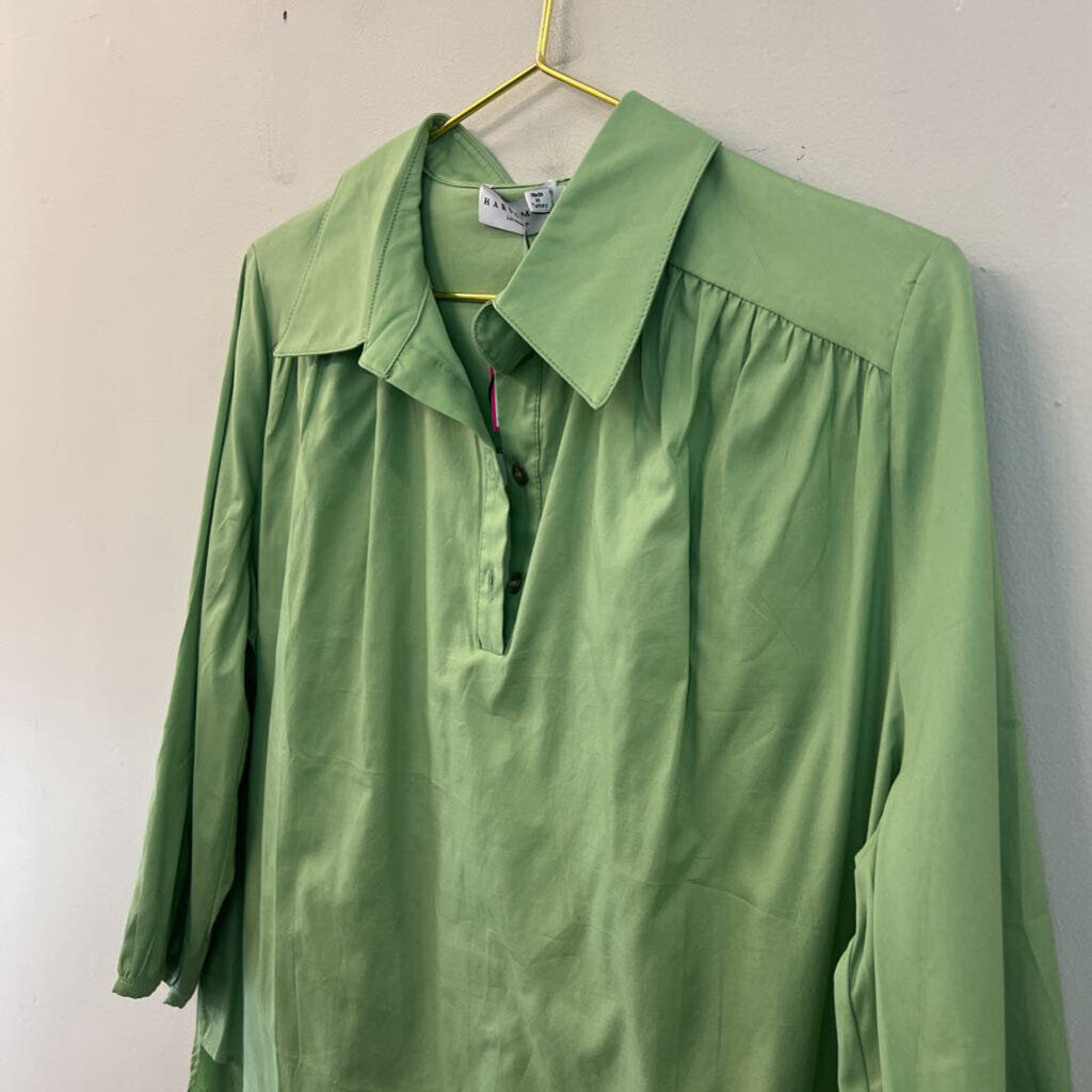 Harshman Green Long Sleeve Delano Top Medium