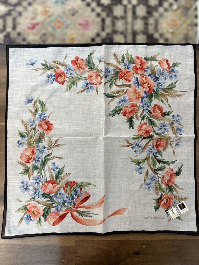 Yves Saint Laurant Floral Scarf YSL