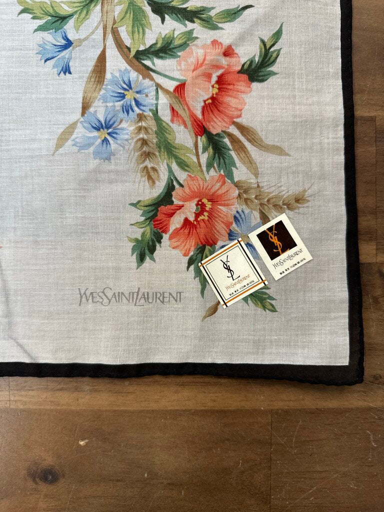 Yves Saint Laurant Floral Scarf YSL