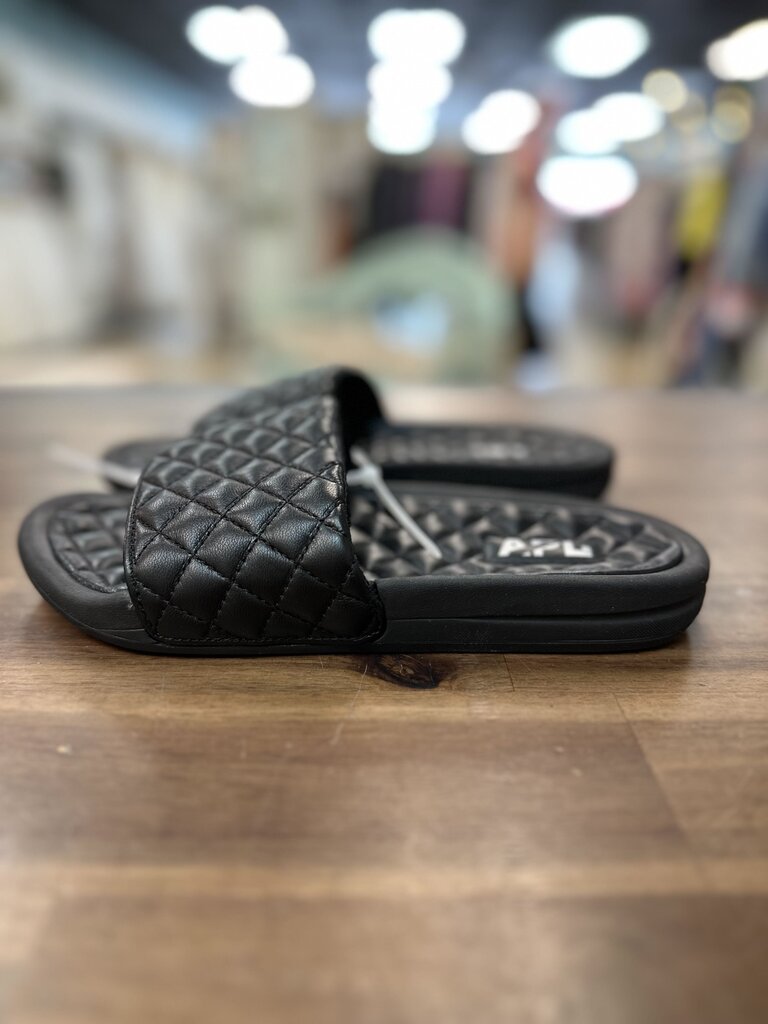 APL Black Quilted Slides 6.0