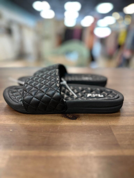 APL Black Quilted Slides 6.0