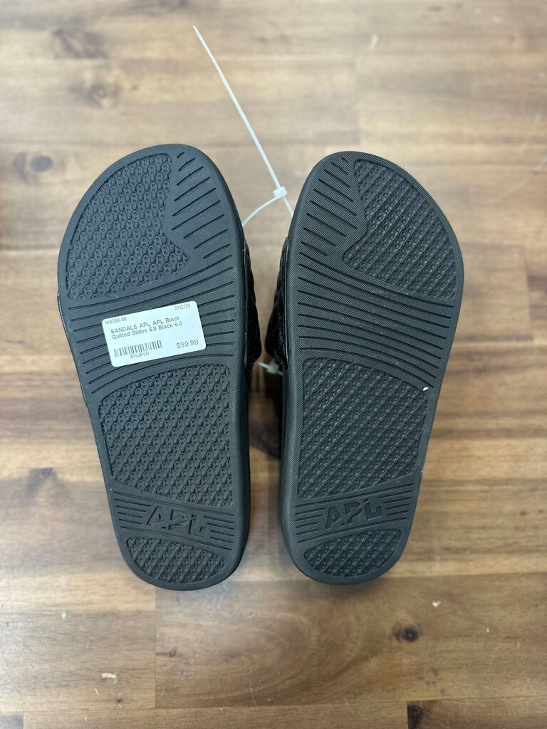 APL Black Quilted Slides 6.0