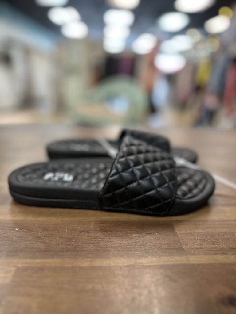 APL Black Quilted Slides 6.0