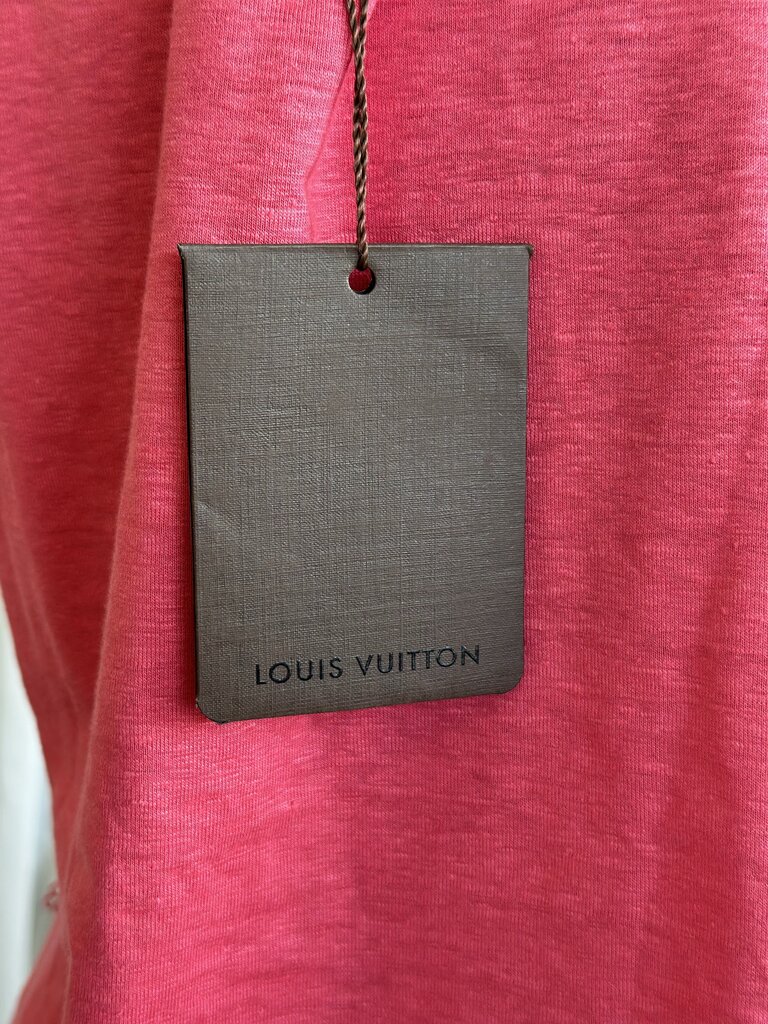 Louis Vuitton Pink Logo Embroidered Lace Large