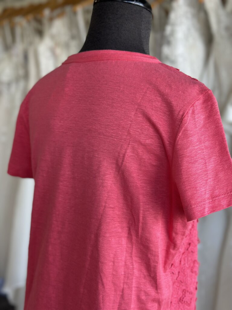 Louis Vuitton Pink Logo Embroidered Lace Large