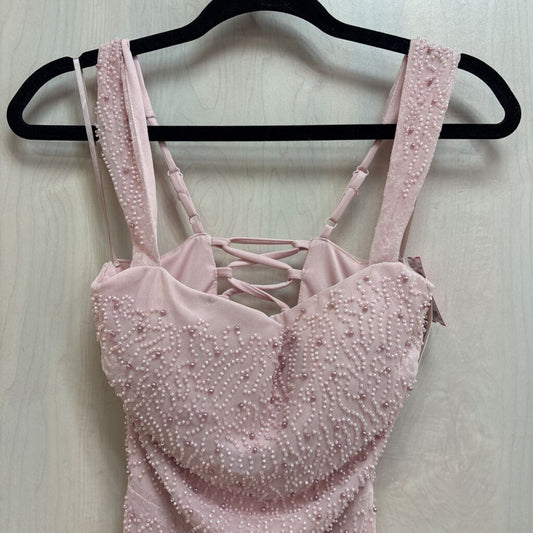 Windsor Pink Beaded Short Formal Dress Small