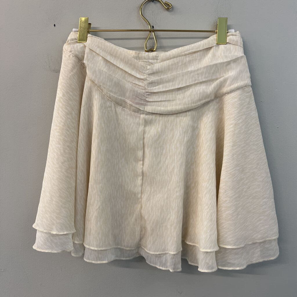 Aerie Cream Flowy Wrap Skirt Medium