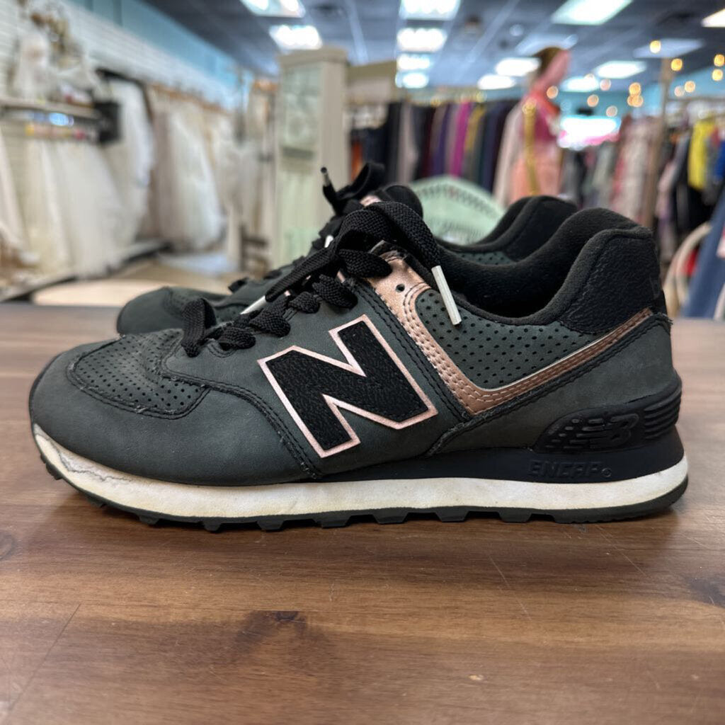 New Balance Black/ Pink 574 Sneakers 7