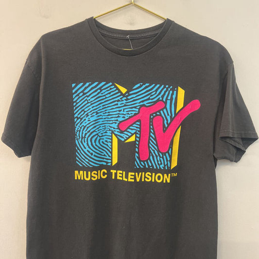 Black/ Multi MTV Short Sleeve Graphic Tee Large