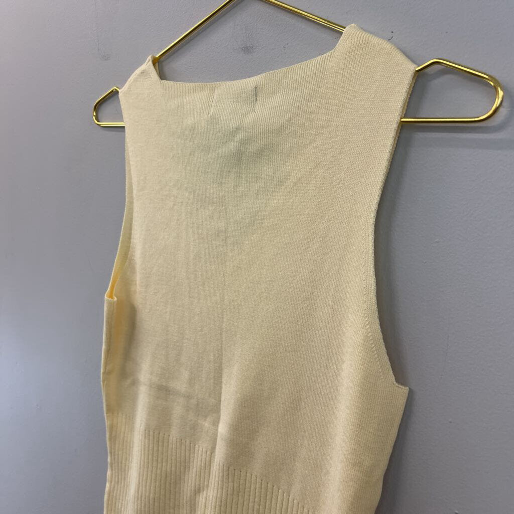 Splendor Yellow Knit Tank Top Small