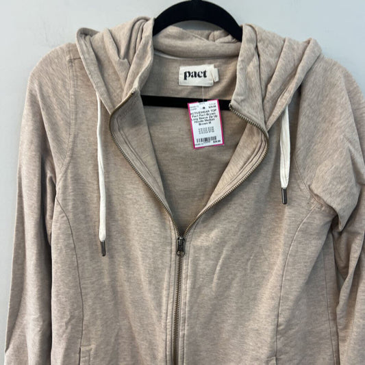 Pact Brown Long Sleeve Zip Up Hoodie Medium