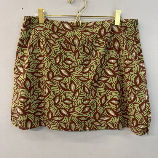 Sahalie Brown/ Green Print Skort 10