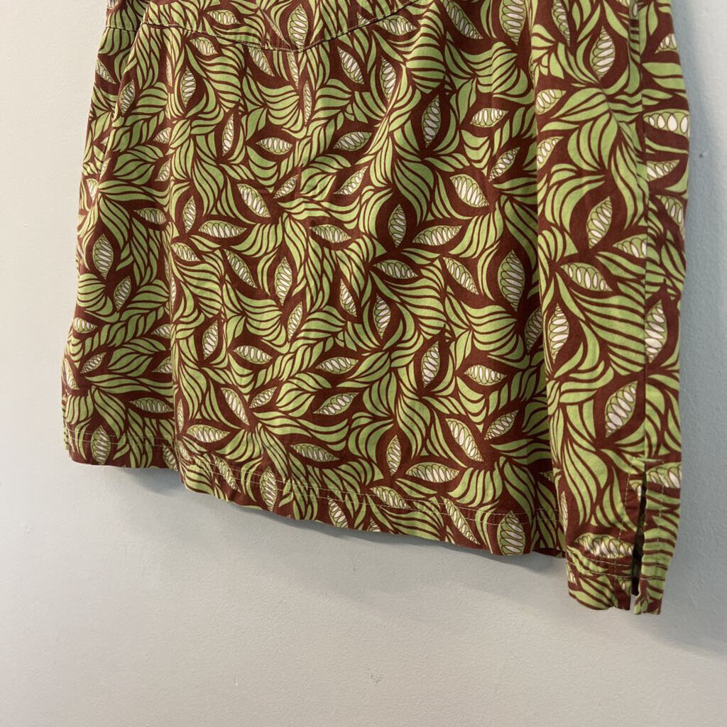 Sahalie Brown/ Green Print Skort 10