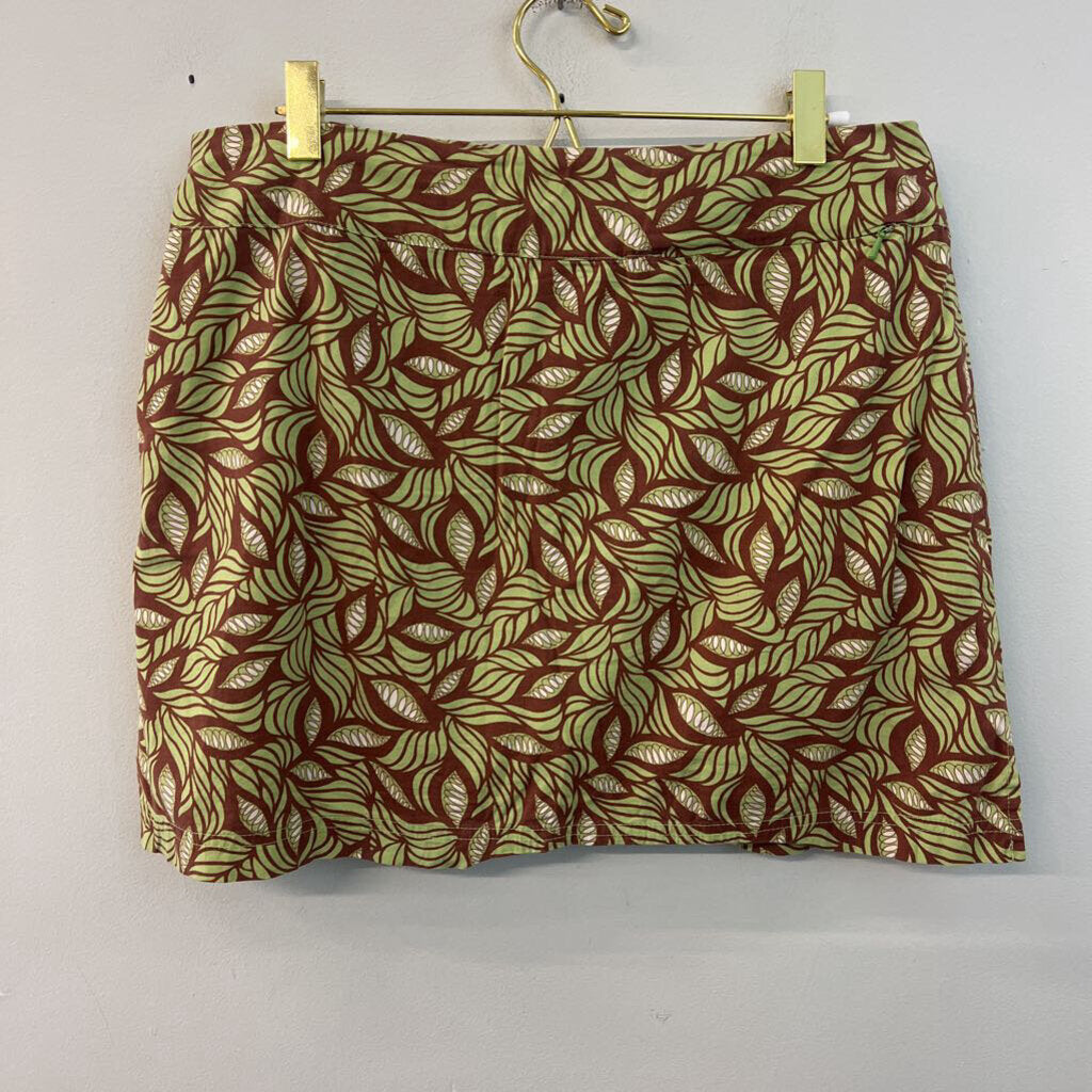 Sahalie Brown/ Green Print Skort 10