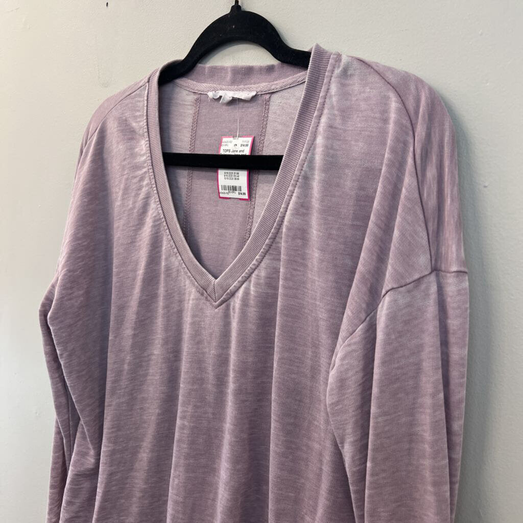 Jane and Delancey Purple Long Sleeve Top Medium