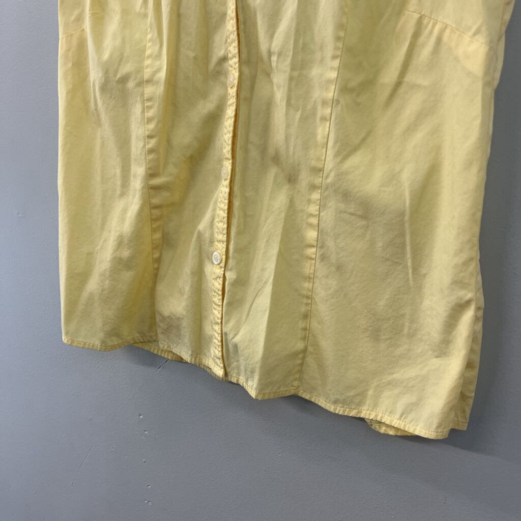 Crazy Horse Yellow Sleeveless Button Down Top 8