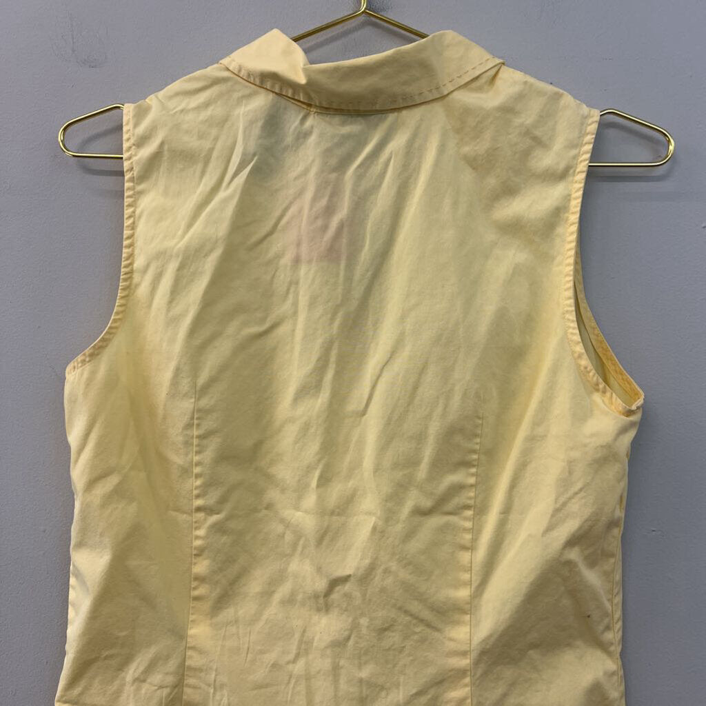 Crazy Horse Yellow Sleeveless Button Down Top 8