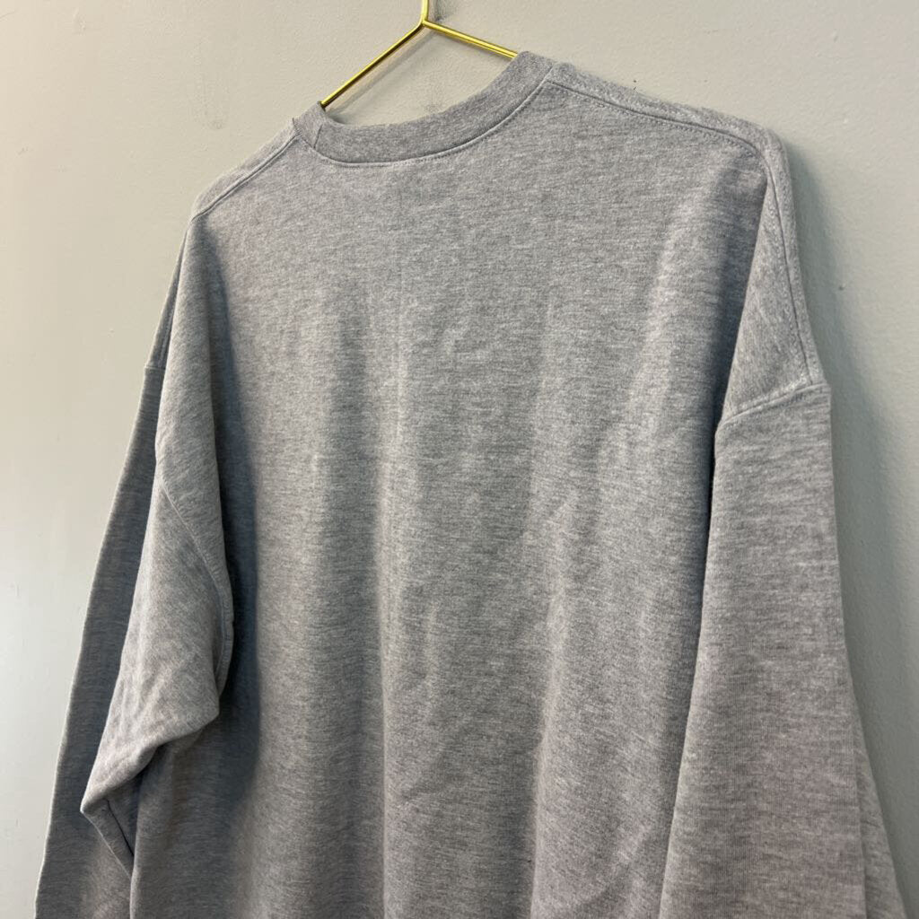 Gildan Grey/ Multi Looney Tunes Long Sleeve Graphic Pullover Extra Large