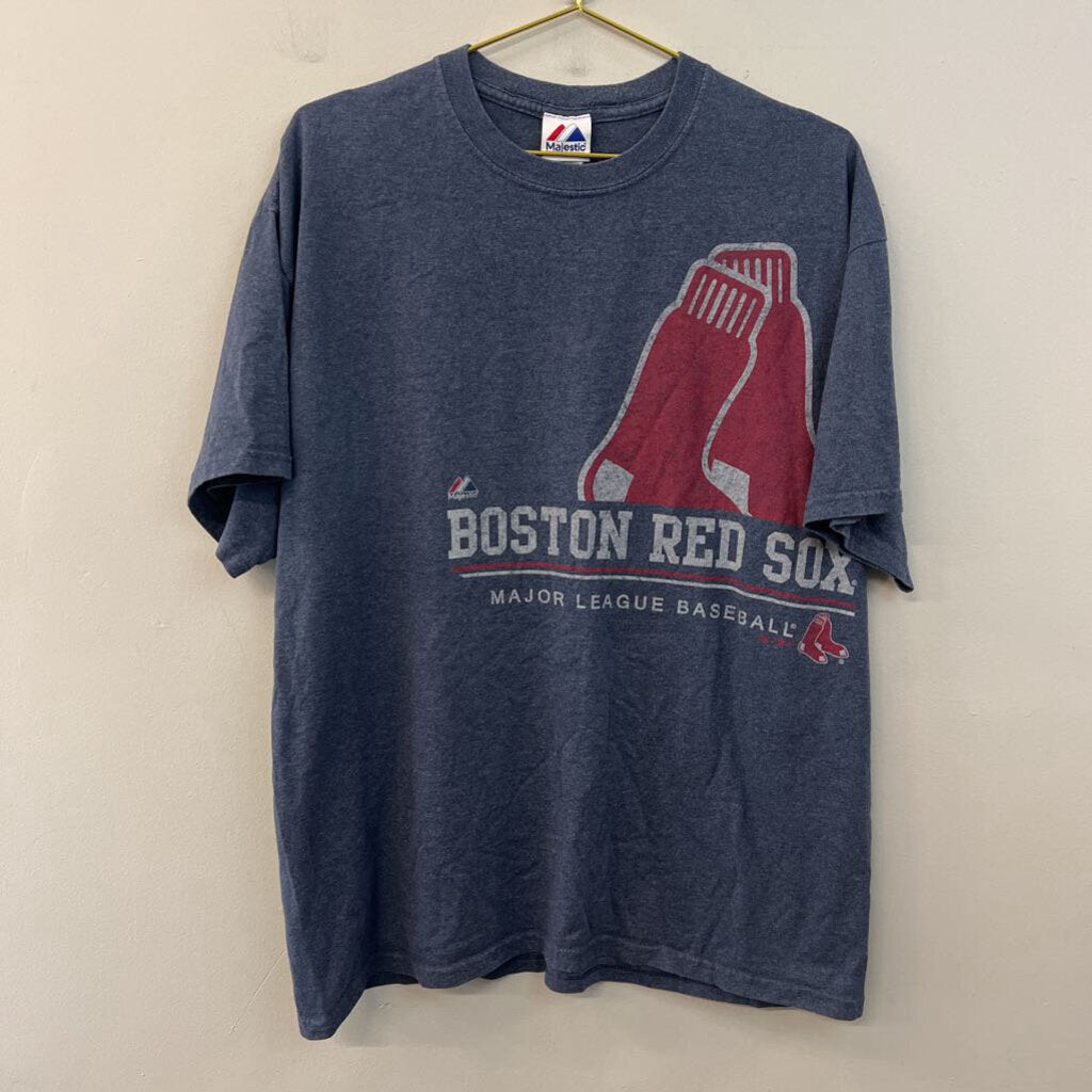 Majestic Blue Boston Red Sox Short Sleeve Graphic Tee Extra Large