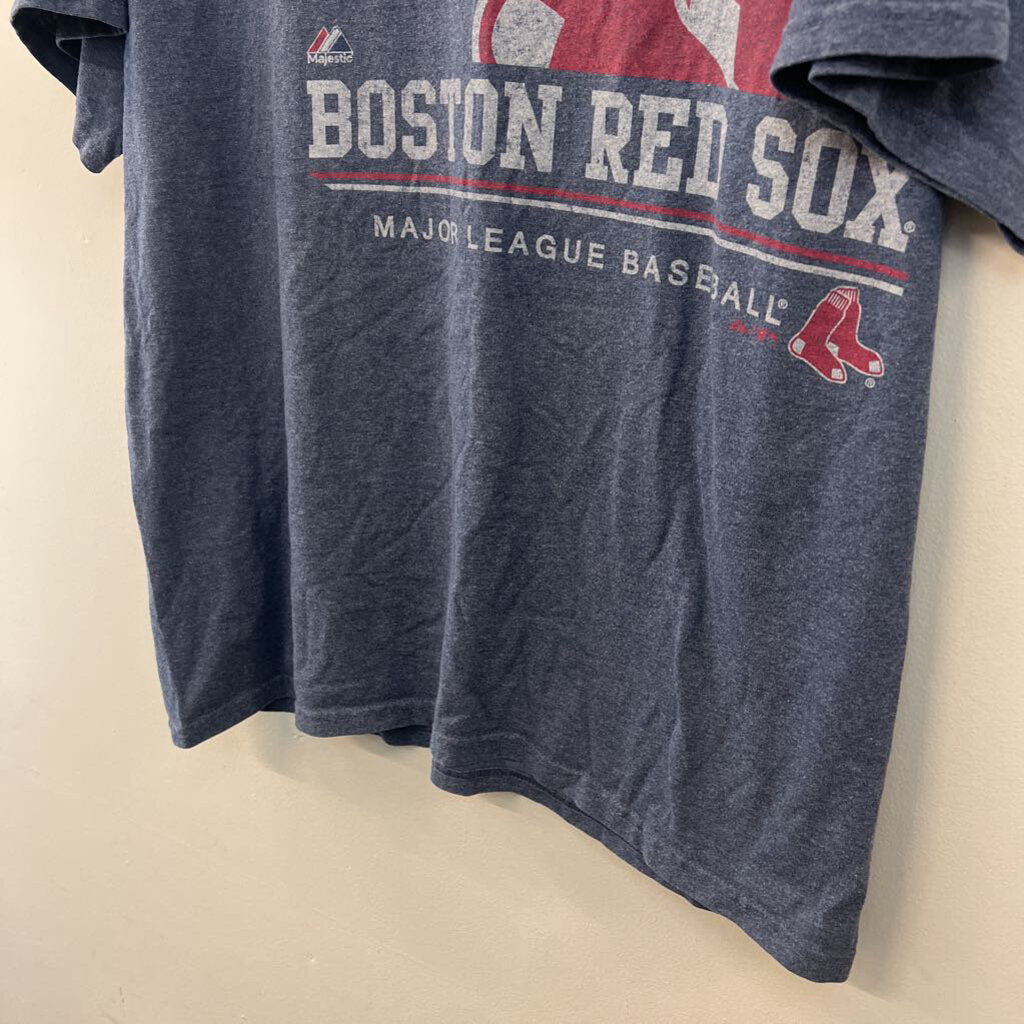 Majestic Blue Boston Red Sox Short Sleeve Graphic Tee Extra Large