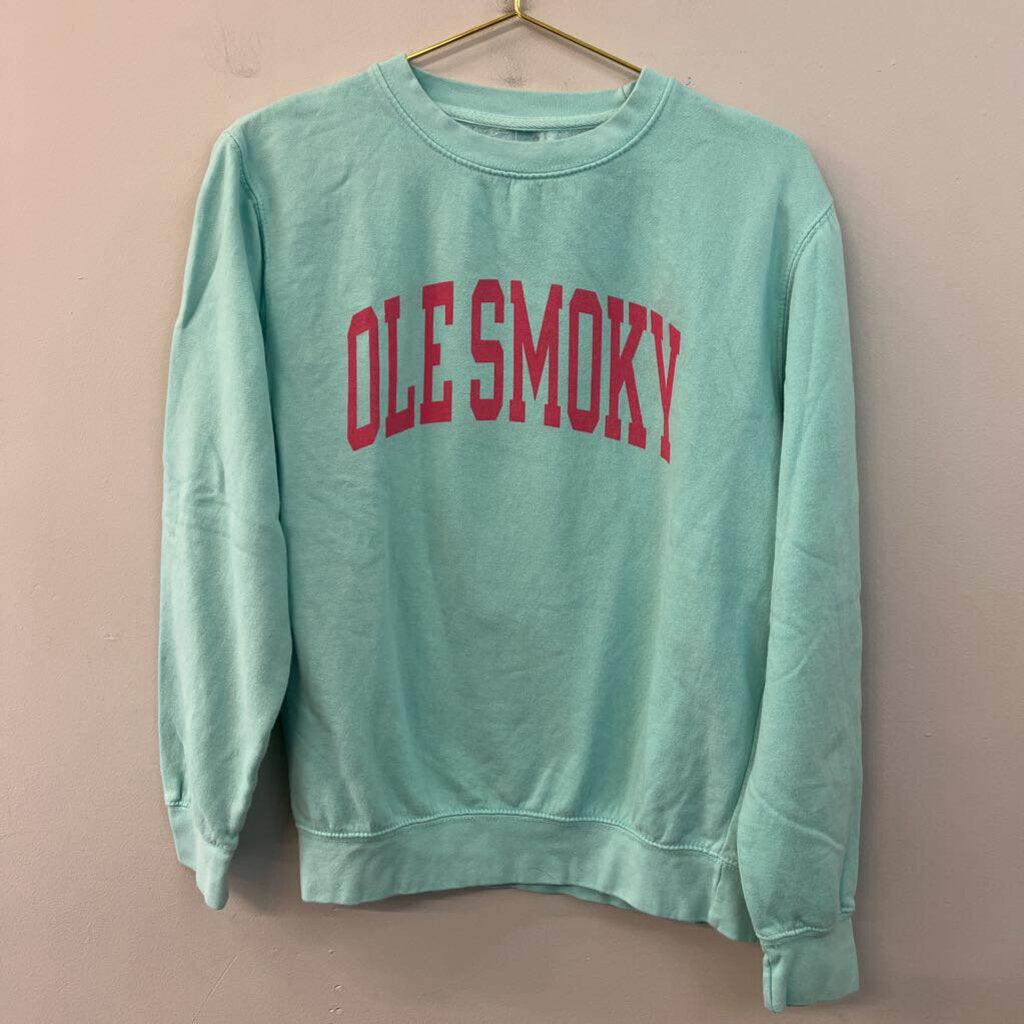 Blue/ Pink Ole Smoky Graphic Long Sleeve Pullover Small