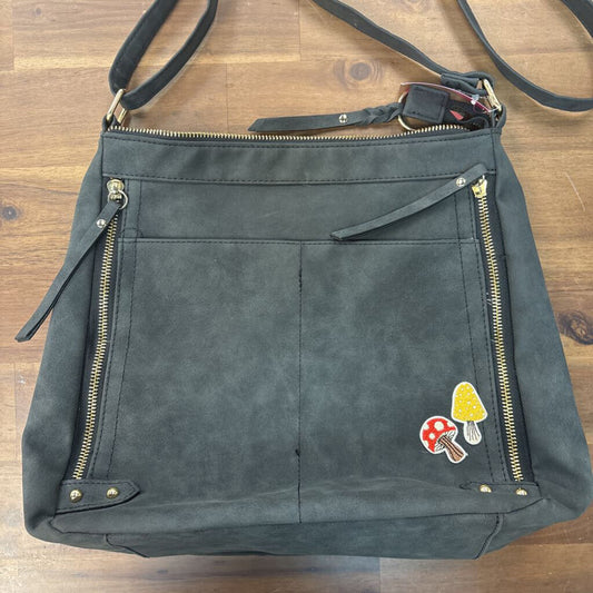 Grey Suede Mushroom Purse