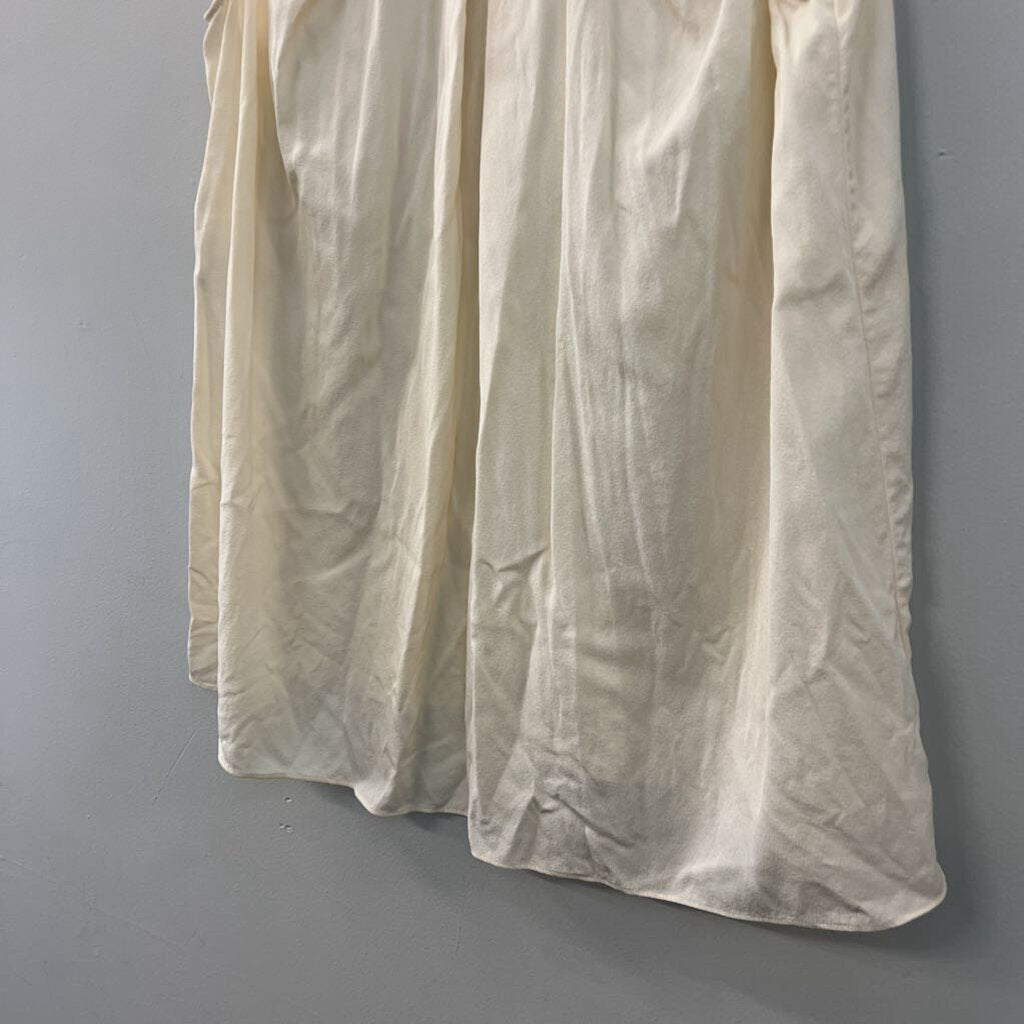 Moschino 100% Silk Cream Flower Neck Tank Top Small