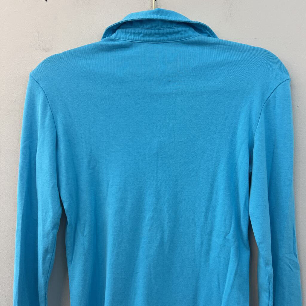 Lilly Pulitzer Blue Long Sleeve Henely Top Extra Small