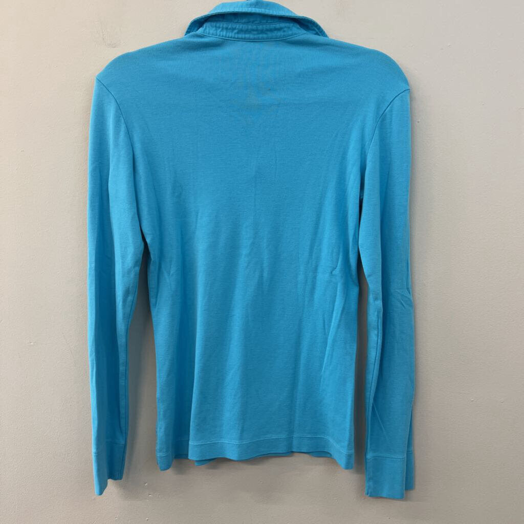 Lilly Pulitzer Blue Long Sleeve Henely Top Extra Small