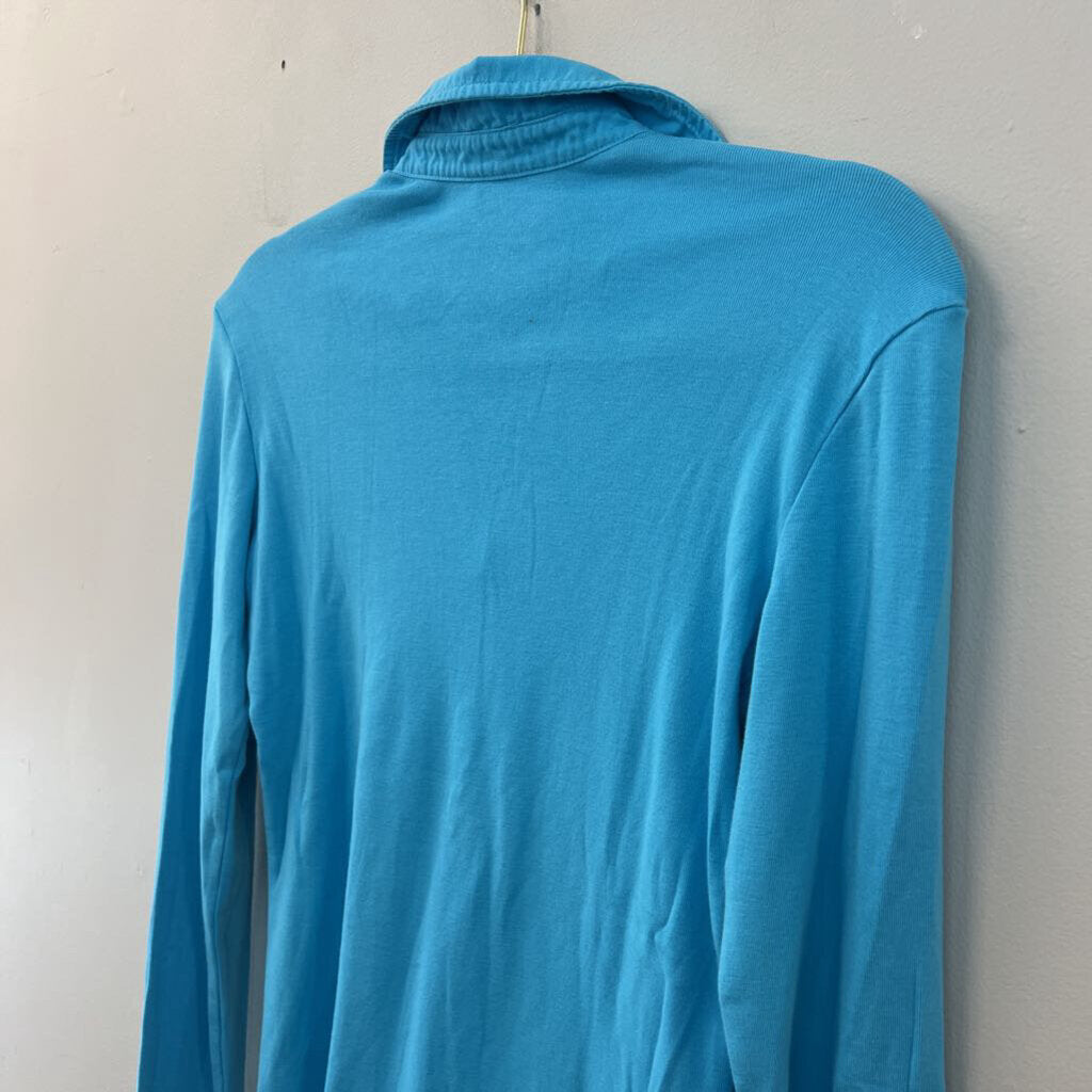 Lilly Pulitzer Blue Long Sleeve Henely Top Extra Small