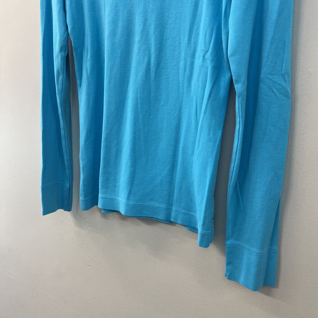 Lilly Pulitzer Blue Long Sleeve Henely Top Extra Small
