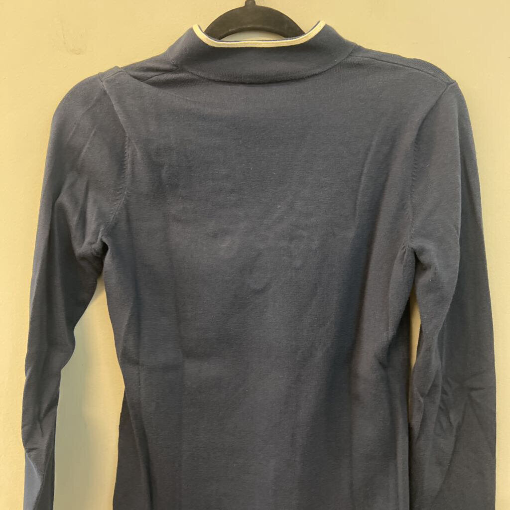 Vineyard Vines Navy/ White Detail Long Sleeve Top Extra Small