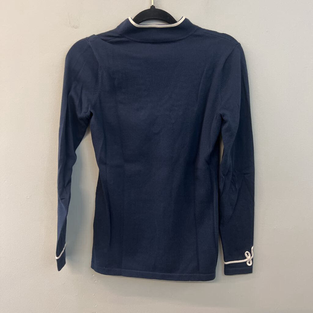 Vineyard Vines Navy/ White Detail Long Sleeve Top Extra Small