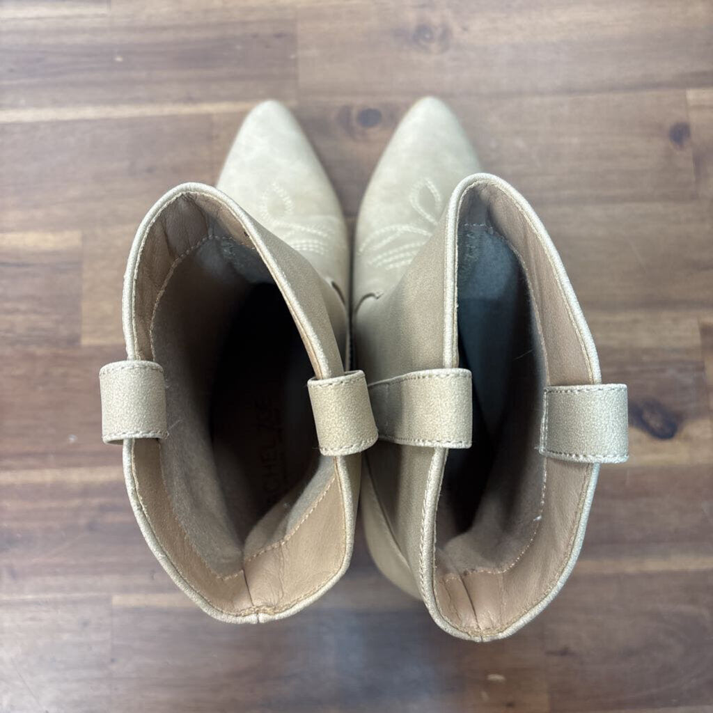 Rachel Zoe Beige Rocky Ankle Cowgirl Boots 8