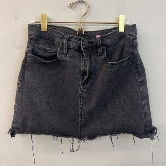 Blank NYC Black Denim Cutoff Skirt Medium