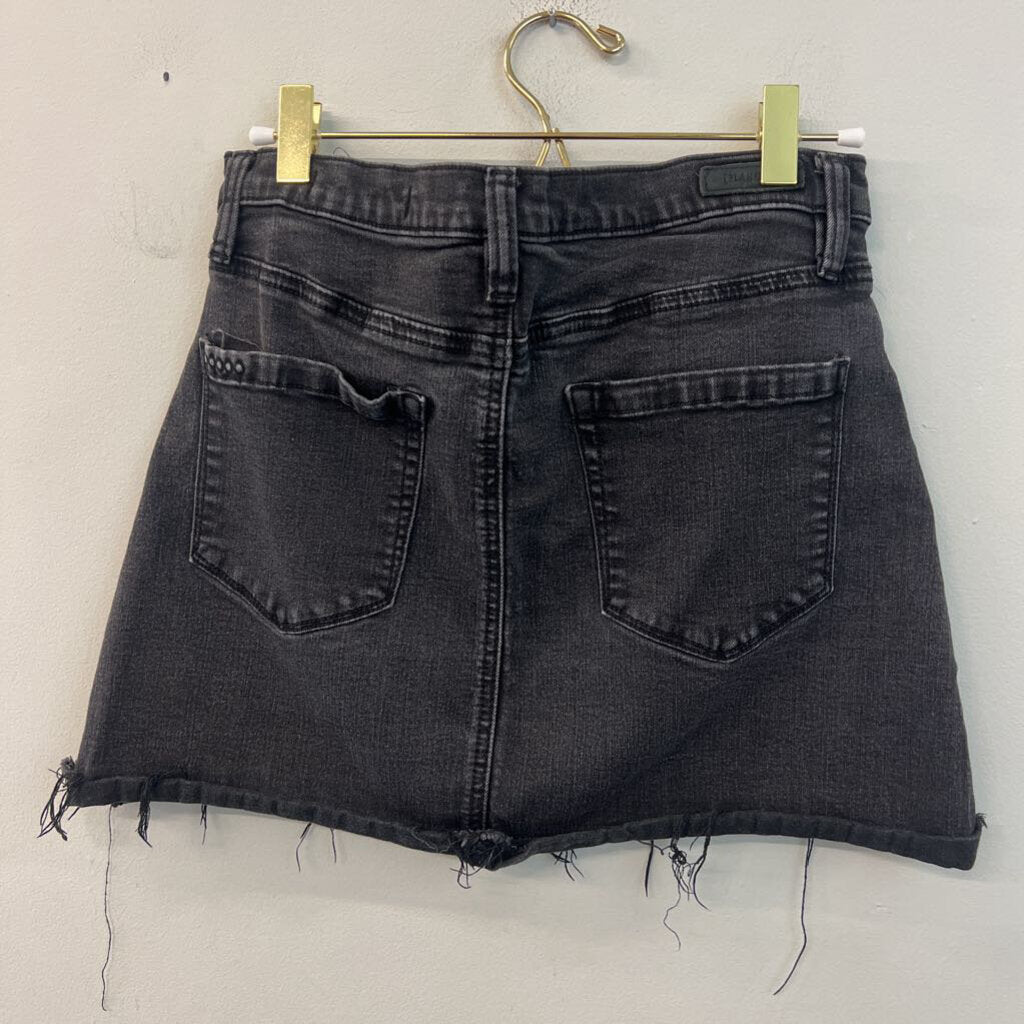 Blank NYC Black Denim Cutoff Skirt Medium