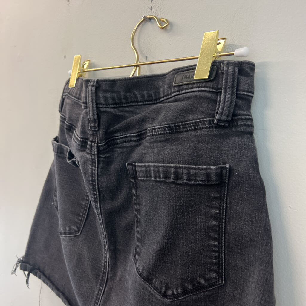 Blank NYC Black Denim Cutoff Skirt Medium