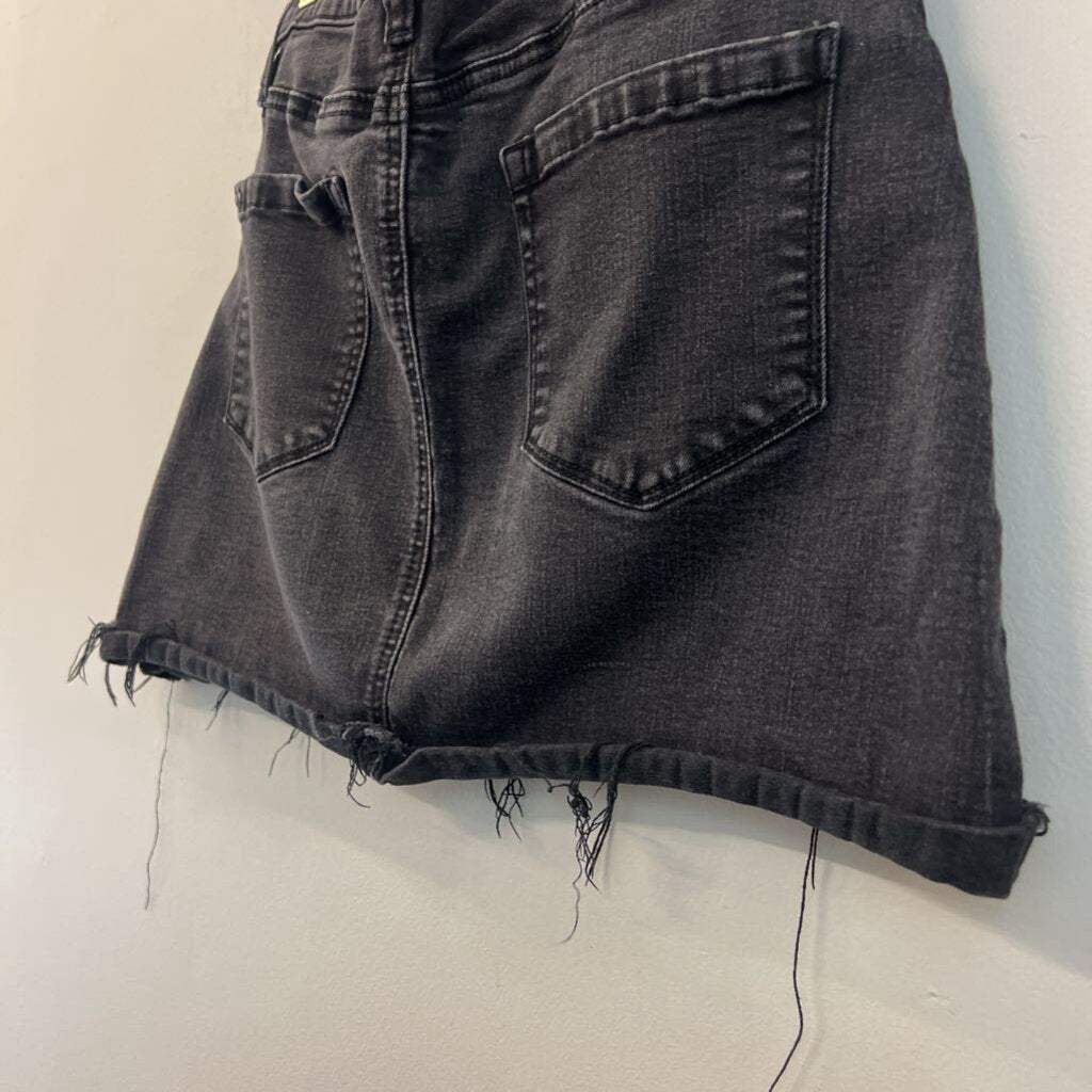 Blank NYC Black Denim Cutoff Skirt Medium