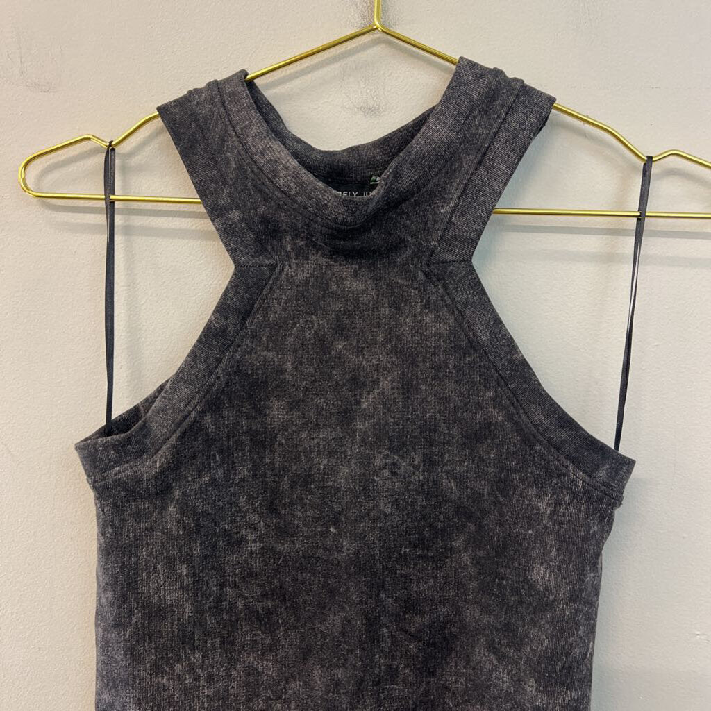 Sincerely Jules Grey High Neck Cropped Tank Top Medium/ Large