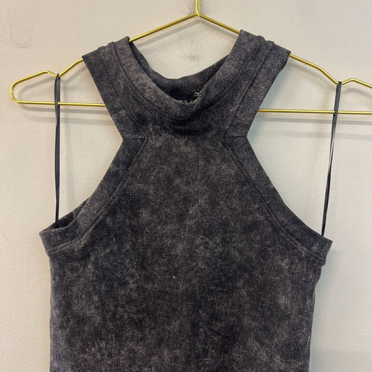 Sincerely Jules Grey High Neck Cropped Tank Top Medium/ Large