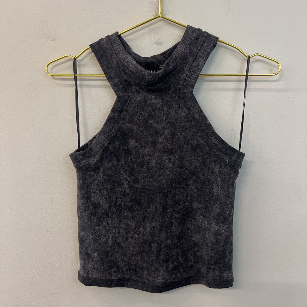 Sincerely Jules Grey High Neck Cropped Tank Top Medium/ Large